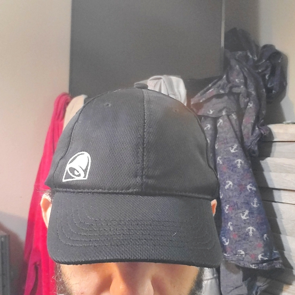 Authentic Taco Bell Employee Cap Associate Black Snapback Embroidered Hat - Picture 5 of 9